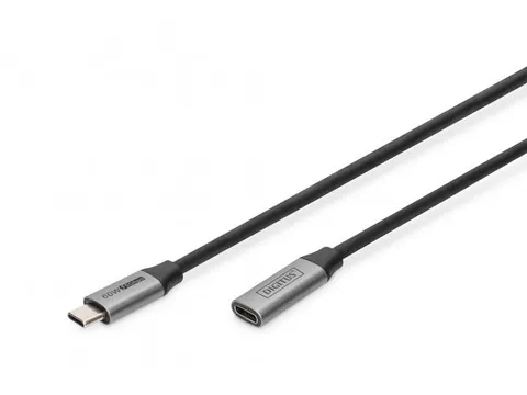 USB-C/M naar USB-C/F PD 60W Gen1 USB3.0 verlengkabel 1m Zwart