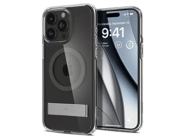 Spigen Ultra Hybrid S MagSafe iPhone 15 Pro Max hoesje grijs