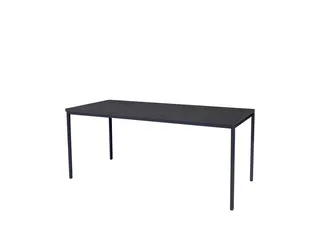 Domino Basic Tafel Vaste Hoogte 180x80 houtprint schaduw zwart 4-poots - 1