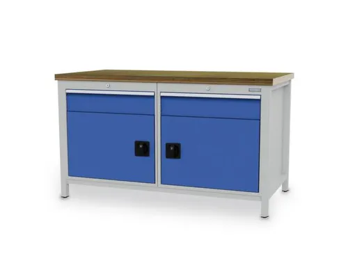 werkbank,HxBxD 860x1500x750mm,onderstel RAL9005,fronten RAL3003