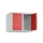 opzetkast,v. locker,2vak.,vak B 300mm,HxBxD 500x600x500mm,cilinderslot