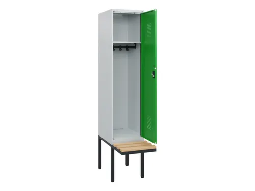 locker met bank,HxBxD 1950x400x815mm,1vak,vak B 400mm,cilinderslot