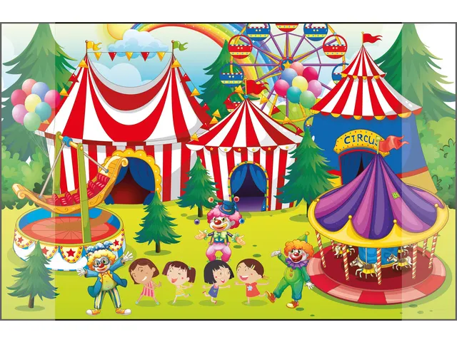 Bureauonderlegger Kangaro PP 38x58cm dessin Circus