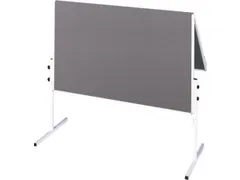 inklapbaar presentatiebord 150x120cm Vilt Grijs frame metaal wit