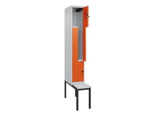 Z-garderobekast,HxBxD 2120x300x815mm,2vak,vak B 300mm,draaigrendel