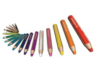 Kleurpotloden STABILO 880 woody 3 in 1 Arty + slijper+penseel ass 18st - 2