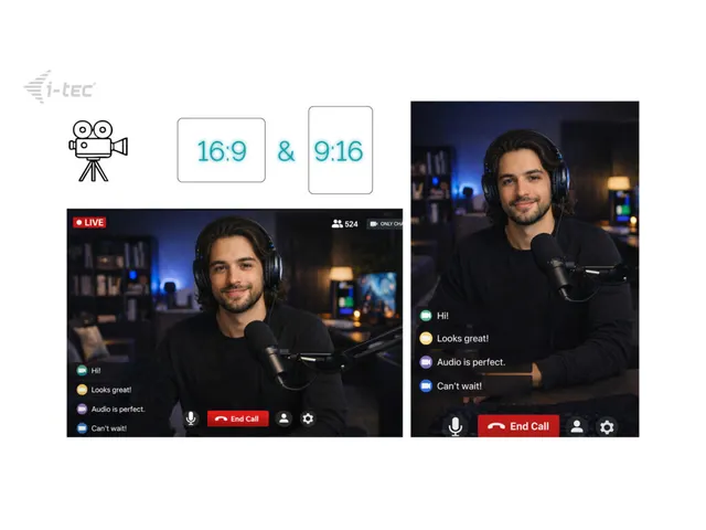 i-tec SOLOMON 700 STREAM 4K Webcam with Ring Light