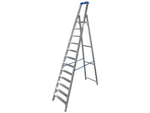 Ladder Aluminium Bordes H 2 80M 12Treden Incl. Bordes