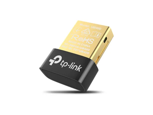 TP-Link UB400, USB Type-A, Bluetooth, Noir, Or, FCC, CE, RoHS, 10 m, 0