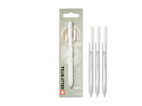 Gelschrijver Sakura Gelly Roll Classic 08 klikfunctie set à 3 wit