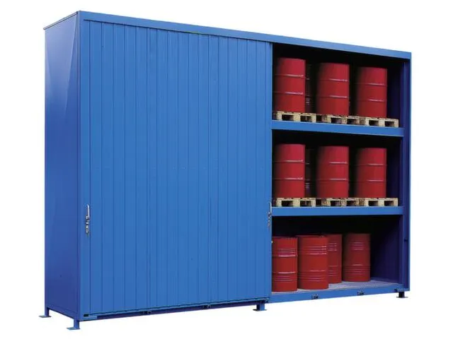 Stellingcontainer Gevaarlijke Stoffen Max. 60X200L Vaten Staand