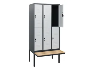 Dubbeldekse dekenkist,HxBxD 1950x900x815mm,3x2vak.,vak B 300mm - 2