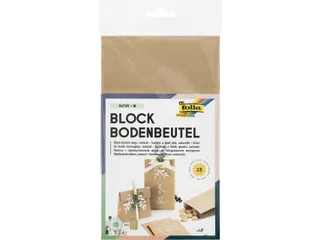 Blokbodemzak Folia 12x6x21cm foodsafe kraft set à 15 stuks - 1