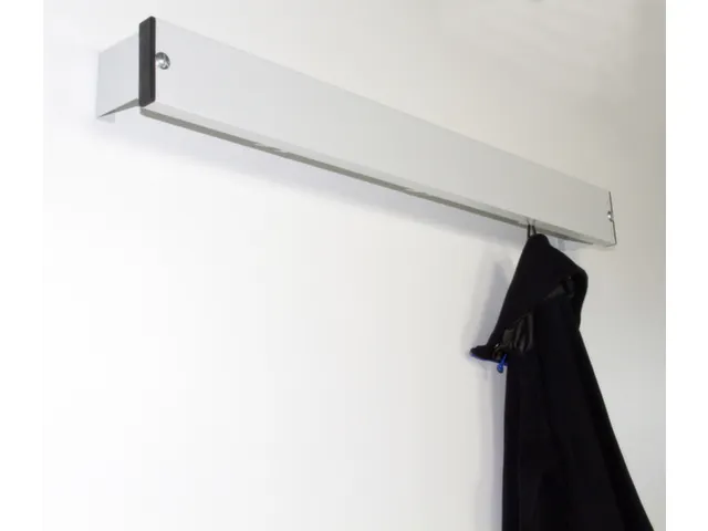 wandkapstok,HxL 100x1015mm,3jashaken,aluminium/staal,RAL7035