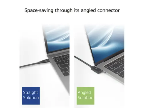 Kabel ACT USB-C hoek links/rechts USB-C hoek boven/beneden 10Gbps 1m