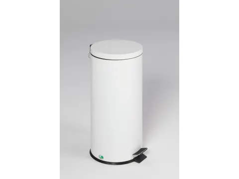 pedaalemmer,30l,HxØ 640x290mm,binnenbak kunststof,romp staal wit