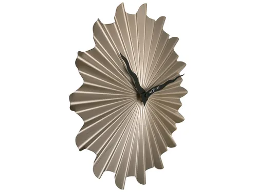 Metalen wandklok - 40cm - Stille klok - Bruin - Metaal - NeXtime "Sunn