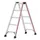 trapladder,beide zijden,2x5treden,Stand H 0,65m,balk L 1,28m,aluminium