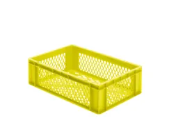 Euronorm-stapelbak 33l 175x600x400mm Wanden/bodem Opengewerkt Geel