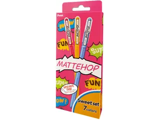 Gelschrijver Pentel K110 Mattehop Fun Sweet medium assorti blister à - 1