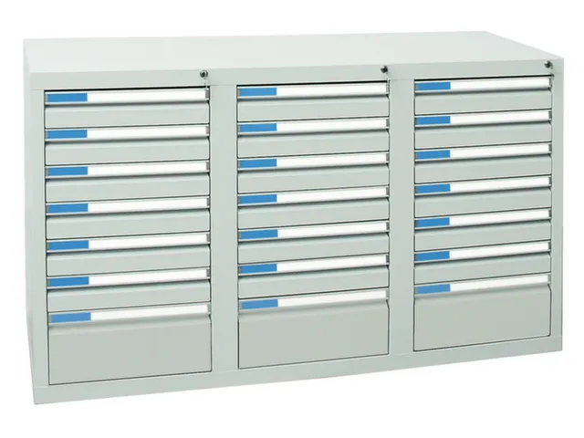 ladekast HxBxD 900x1500x500mm 21laden centrale vergrendeling RAL7035