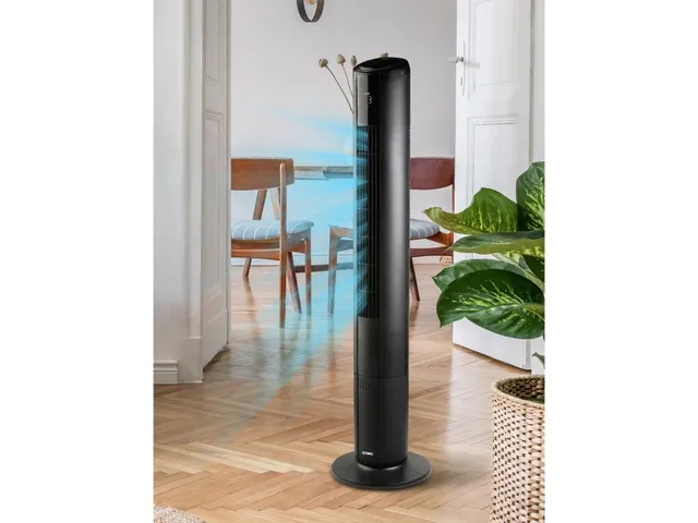 DOMO kolomventilator met sfeerlicht 105cm Zwart