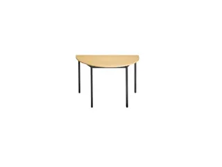 Tafel Halfrond 140x70 Cm Frame Zwart Blad Beuken - 2