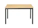 OUTLET Tafel Vierkant 140x70 Cm Rechthoekig Frame Zwart Blad Beuk
