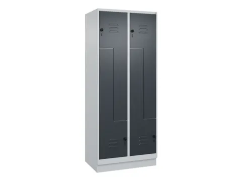 Z-garderobekast,HxBxD 1950x800x500mm,vak B 200/400mm,draaigrendel