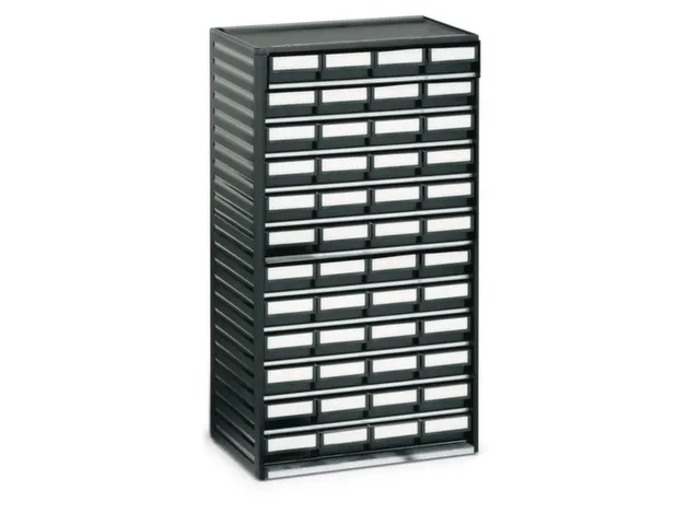ESD-assortimentskast,HxBxD 550x310x180mm,48lade(n),laden zwart