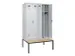 locker met bank,voor scheiding van kleding,HxBxD 2120x1200x815mm,4vak