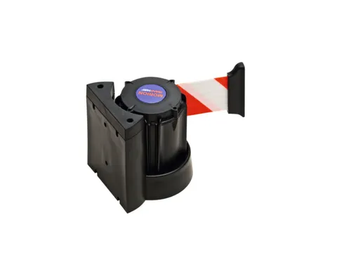 afzetsysteem voor wandmontage,m. 1riem(en),LxB 3m x50mm,riem rood/wit