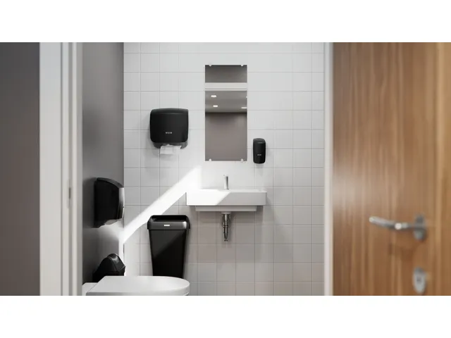 Handdoekdispenser Katrin 88966 klein zwart