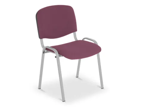 Bezoekersstoel,4Voeten Ovale Buis Aluminium-Zilver