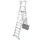 telescoop-platformladder,bordes HxBxD 2100-2600x500x450mm,aluminium