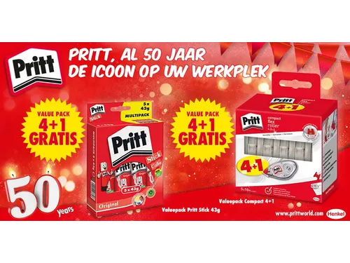 Correctieroller Pritt Compact Flex 4.2mmx10m 4+1 gratis