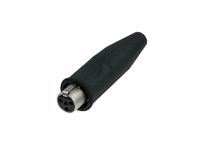Rean Tiny - 4-polig Kabeldeel, Zwart, Waterdicht, Vergulde Contacten