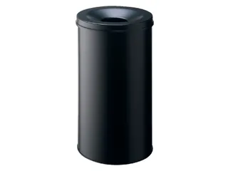 Afvalbak + Vlamdover Safe Rond 60 Liter Zwart - 1