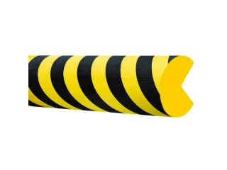 hoekbescherming,cirkel,LxØ 1000x150mm,EVAC-schuim,geel/zwart - 1
