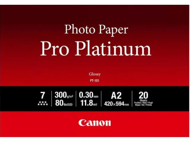 Canon PT-101 Pro Platinum Photo Paper A2 - 20 vel