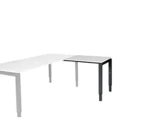 Domino Aanbouw Hoogte Verstelbaar 800x600mm Wit 25mm Zwart