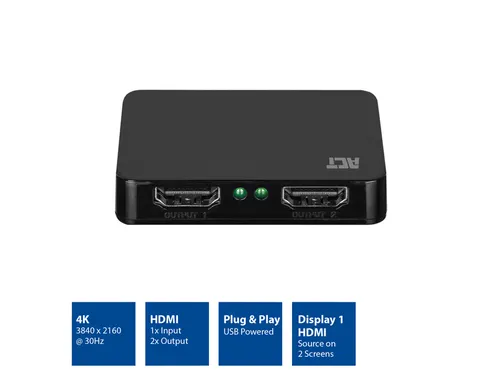 Splitter ACT 4K HDMI 1.4 2 poorts