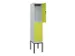 dubbeldekse locker,HxBxD 2120x400x500mm,1x2vak.,vak B 400mm
