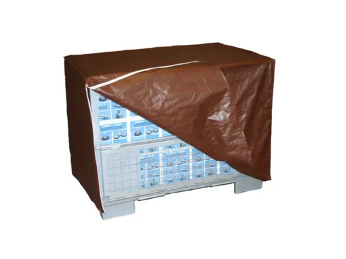 Afdekhoes Gaascontainer 980x1250x850mm Bruin 2 Ritssluitingen