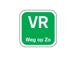 Label VR weg op ZO Groen Afwasbaar doos 1.000st