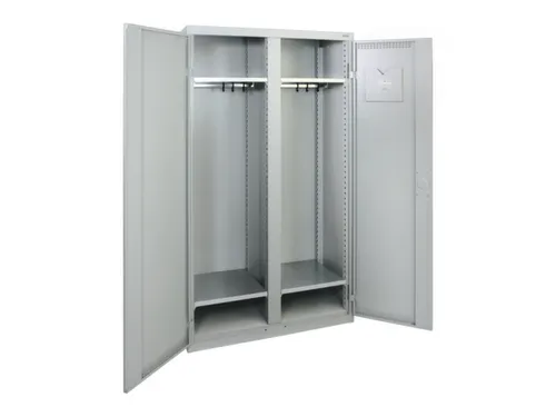 Garderobekast 1800x1000x500mm 2 Vakken Staal Romp Ral7035