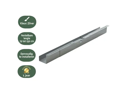 Kabelgoot BRASQ verstelbaar 75-150cm CT100 zilver