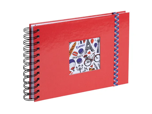 Fotoalbum Spiraal 50 pagina's 23x16cm French'Class rood