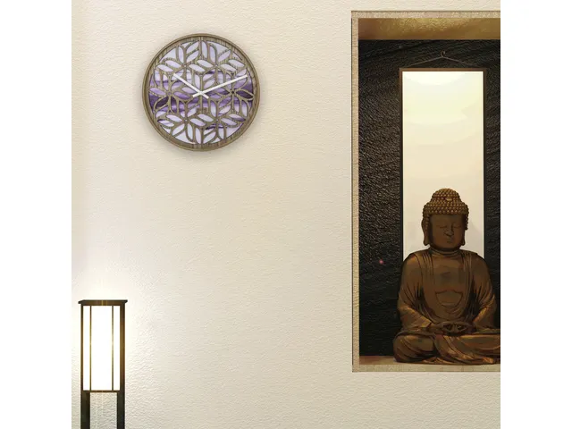 Wandklok Nextime dia 40cm Paars Hout Yogi