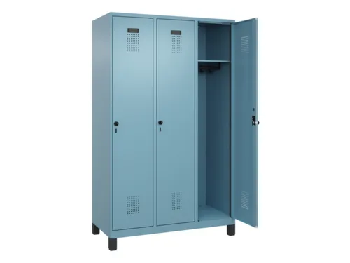 locker,HxBxD 1950x1200x500mm,3vak,vak B 400mm,draaigrendel,voeten